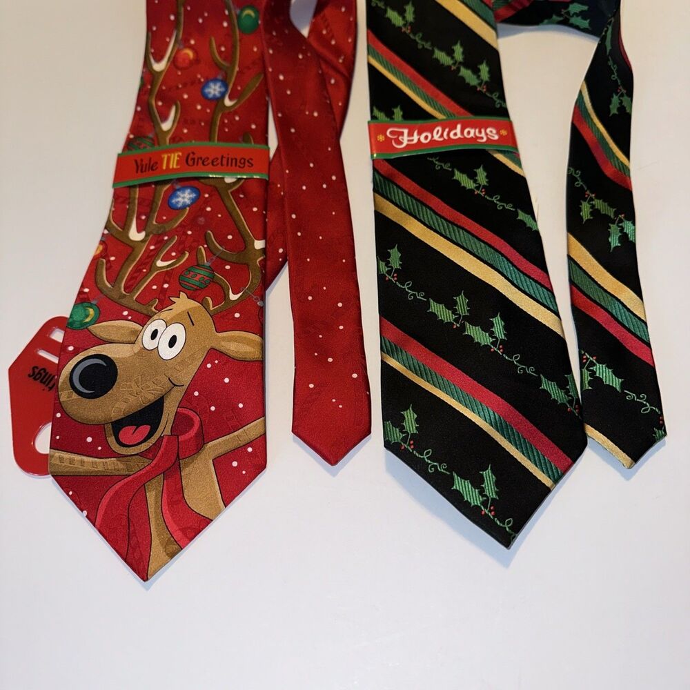 NWT Christmas Silk Ties
